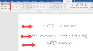 Mathematical Equations In Word 2016