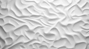 White Background 3d Render Waves Shapes