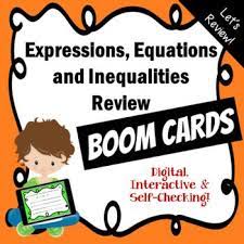 Inequalities Review Boom Cards