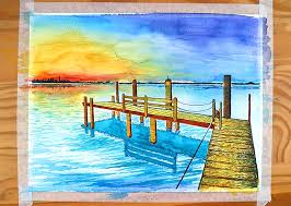 Watercolor Landscape Easy Waterfront