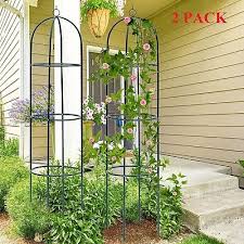 2x Metal Garden Arch Trellis Climbing