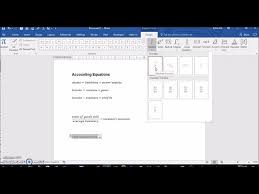 Accounting Equations In Microsoft Word