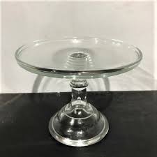 Clear Mosser 9 Inch Cake Plate Tramps Uk