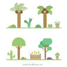 Free Vector Gardens In Icon Style