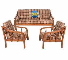 Rectangular Teak Wood Sofa Set