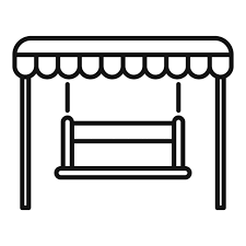 Swing Garden Chair Icon Outline Swing