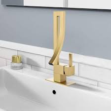 Ihomeadore Single Handle Vessel Sink Faucet In Brushed Gold