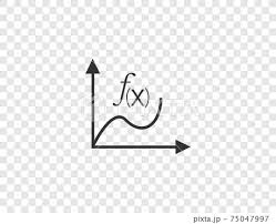 Math Function Graph Icon Vector