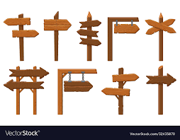 Wood Direction Signs Wooden Arrow