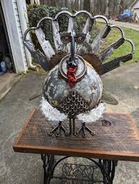 Vintage Metal Wild Turkey Garden Yard