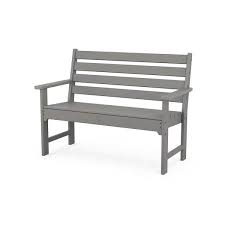 Slate Grey Plastic Outdoor Bench