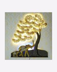 Buy Gold And Black Wall Table Decor