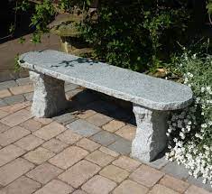 Natural Granite Grey Stone Garden Bench