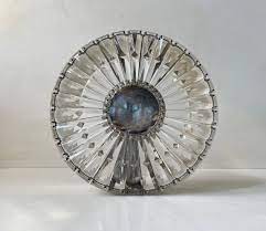 Mid Century Cut Crystal Wall Sconce By