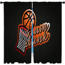 Basketball Window Curtains D