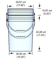 5 Gallon Bucket Dimensions Five