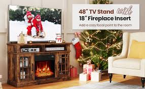 48 Inch Fireplace Tv Stand With 18 Inch