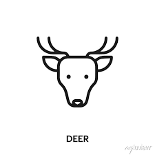 Deer Icon Vector Deer Sign Symbol Wall
