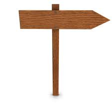 Blank Wooden Right Arrow Sign Stock