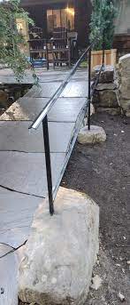 Dry Stone Ramp With Steel Hand Rail