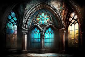 Gothic Church With Arched Windows And