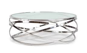 Orbit Round Glass Coffee Table In Clear