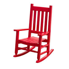 Red Wood Childs Outdoor Rocking Chair