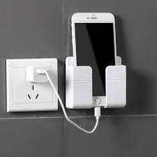 White Wall Mount Adhesive Mobile Phone