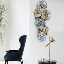 Multi Color Distressed Flower Wall Art
