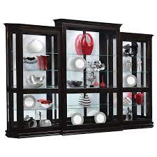 3 Piece Sliding Door Curio Cabinet