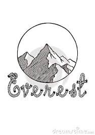 Everest Peak Vector Hand Drawn Everest