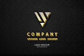 Premium Psd Luxury Chrome Logo Mockup
