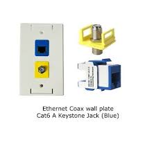 Ethernet Coax Wall Plate With Cat6 A