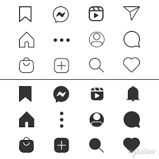 Set Of Popular Icons Isolated On White