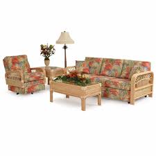 Molokai Upholstered Rattan Sofa And