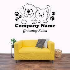 Grooming Salon Wall Decals Personalized