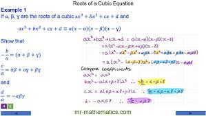 Roots Of A Cubic Equation Mr
