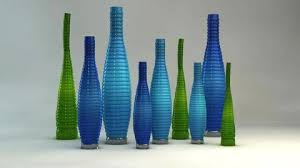 Blue Designer Vases 3d Model