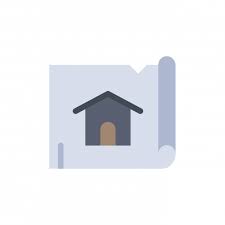 House Flat Color Icon Vector Icon