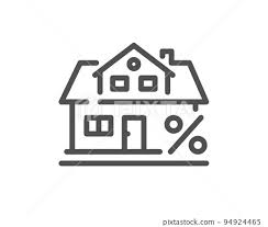 Mortgage Line Icon Credit Tax Rate