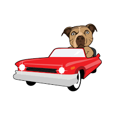 Dog Driving Car Cartoon Vector Icon