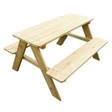Turtleplay Wood Picnic Table For Kids