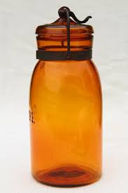 Antique Amber Glass Bottle Globe Fruit