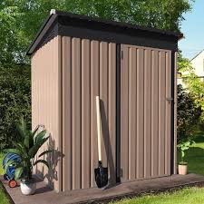 5 Ft W X 3 Ft D Metal Shed With Single Lockable Door 15 Sq Ft