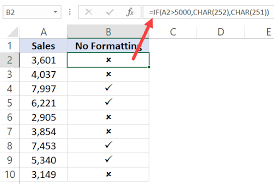Tick Symbol In Excel