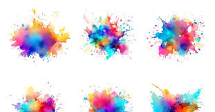 Colorful Ink Splash Paint Splatter
