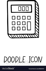 Doodle Calculator Icon Royalty Free