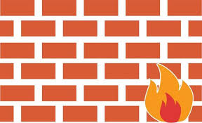 Firewall Icon On White Background