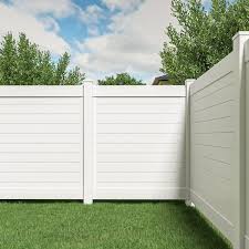 Barrette Outdoor Living Horizontal Fence 6 Ft X 6 Ft Vinyl Privacy Panel Kit White