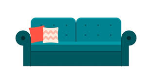 Premium Vector Blue Sofa Icon